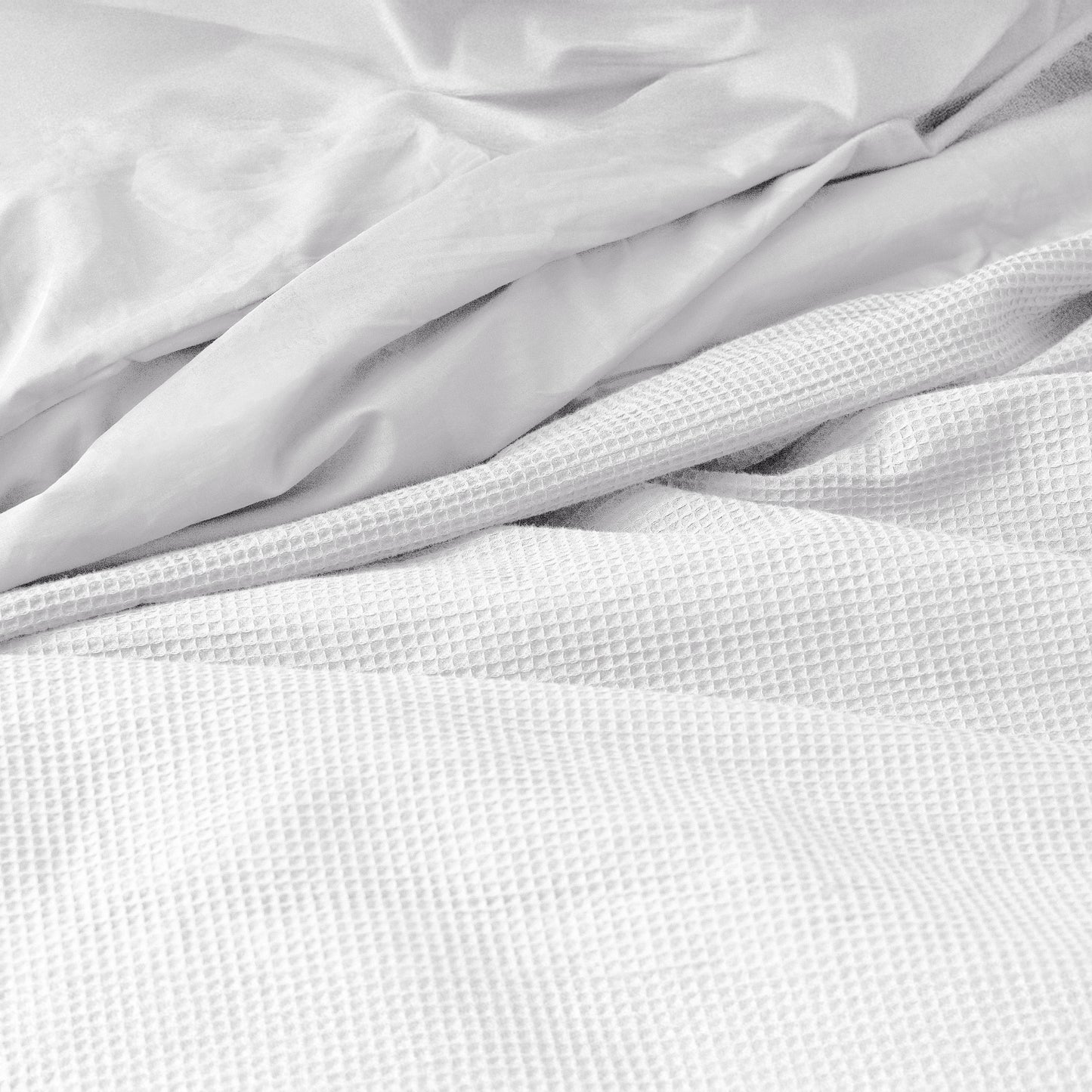 Waffle Duvet Cover - white