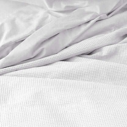 Waffle Duvet Cover - white