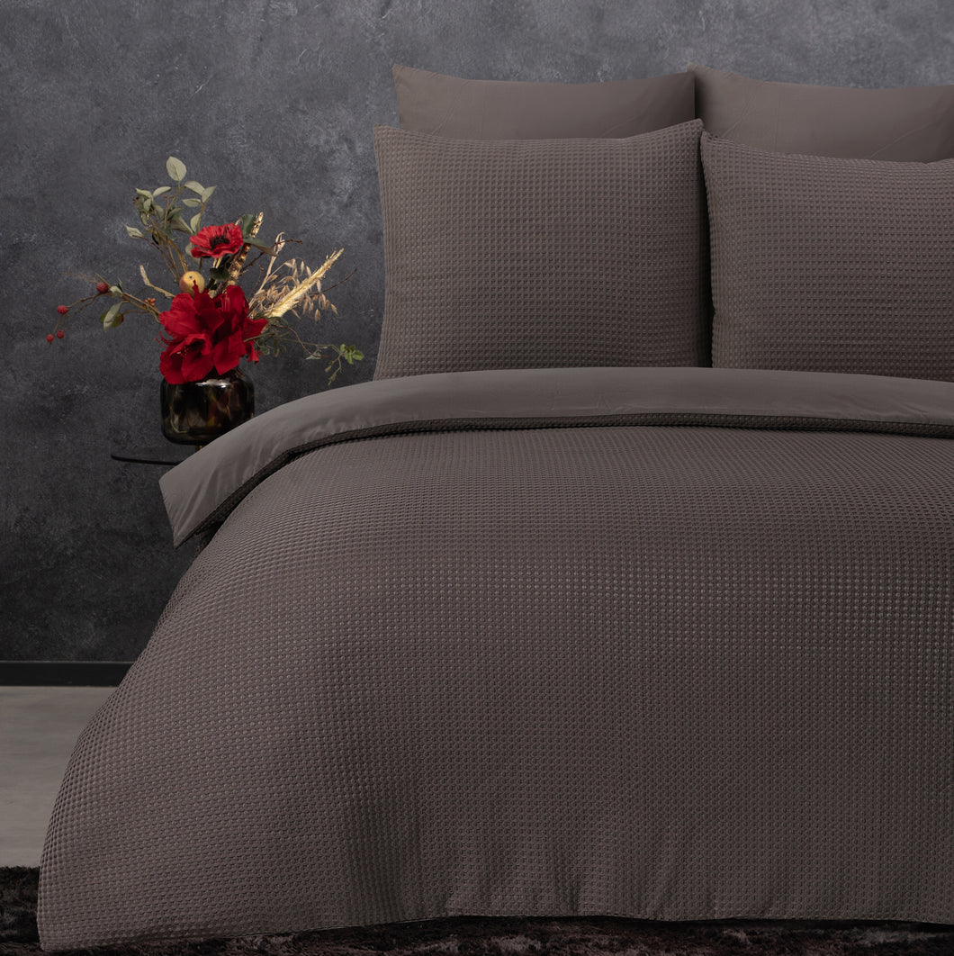 Waffle Duvet Cover - Taupe