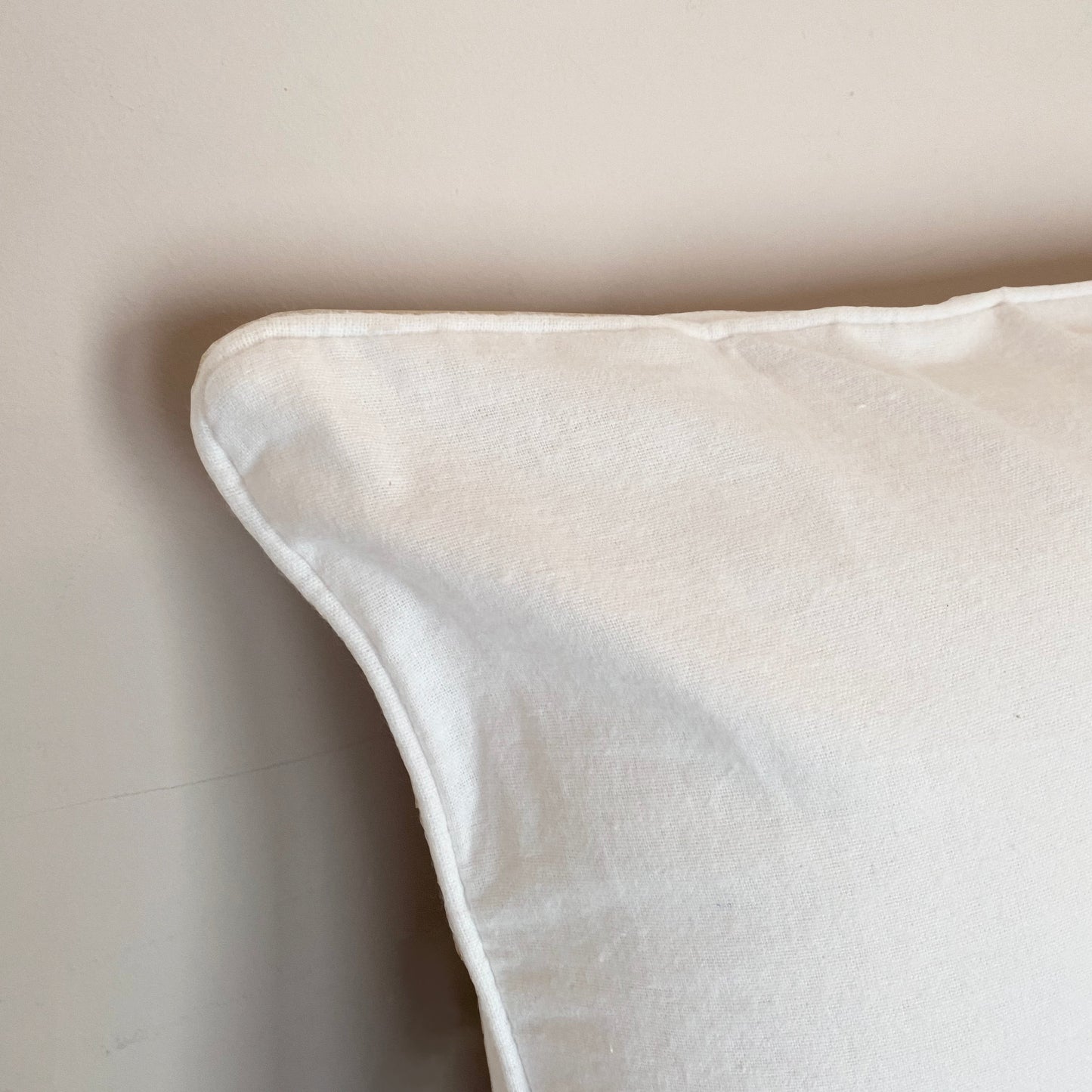 Flanellen katoenen dekbedovertrek - Wit