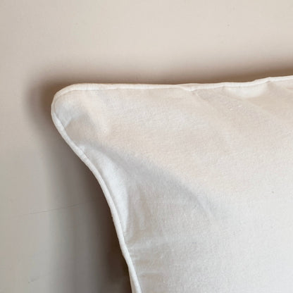 Flanellen katoenen dekbedovertrek - Wit