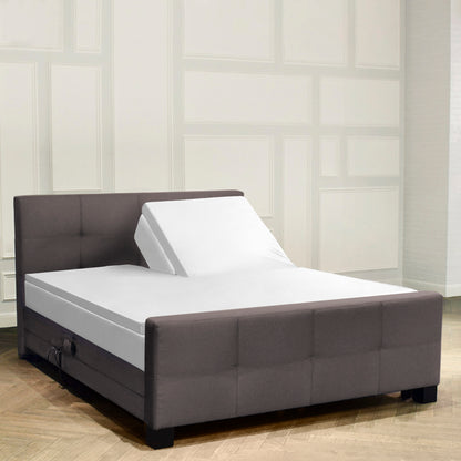 Drap-housse en satin de coton Surmatelas Fendu Blanc Cera