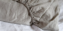 Philippa linnen fitted sheet - light grey