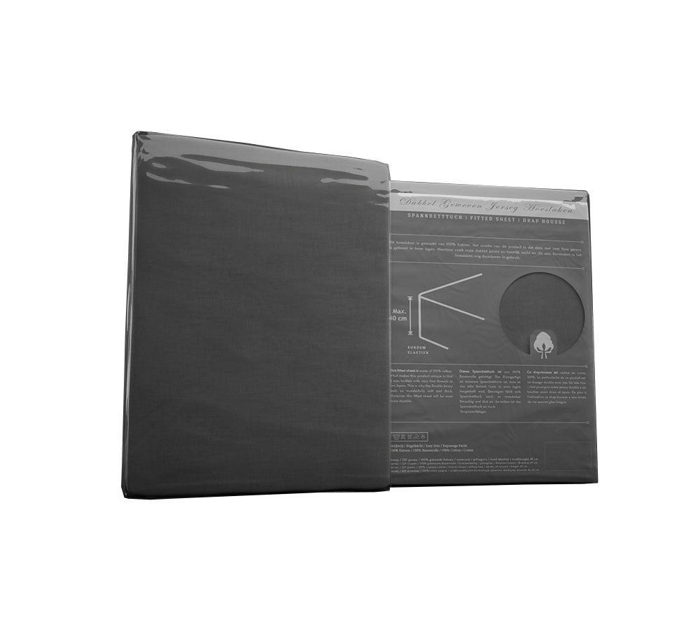 Double Jersey Anthracite fitted sheet